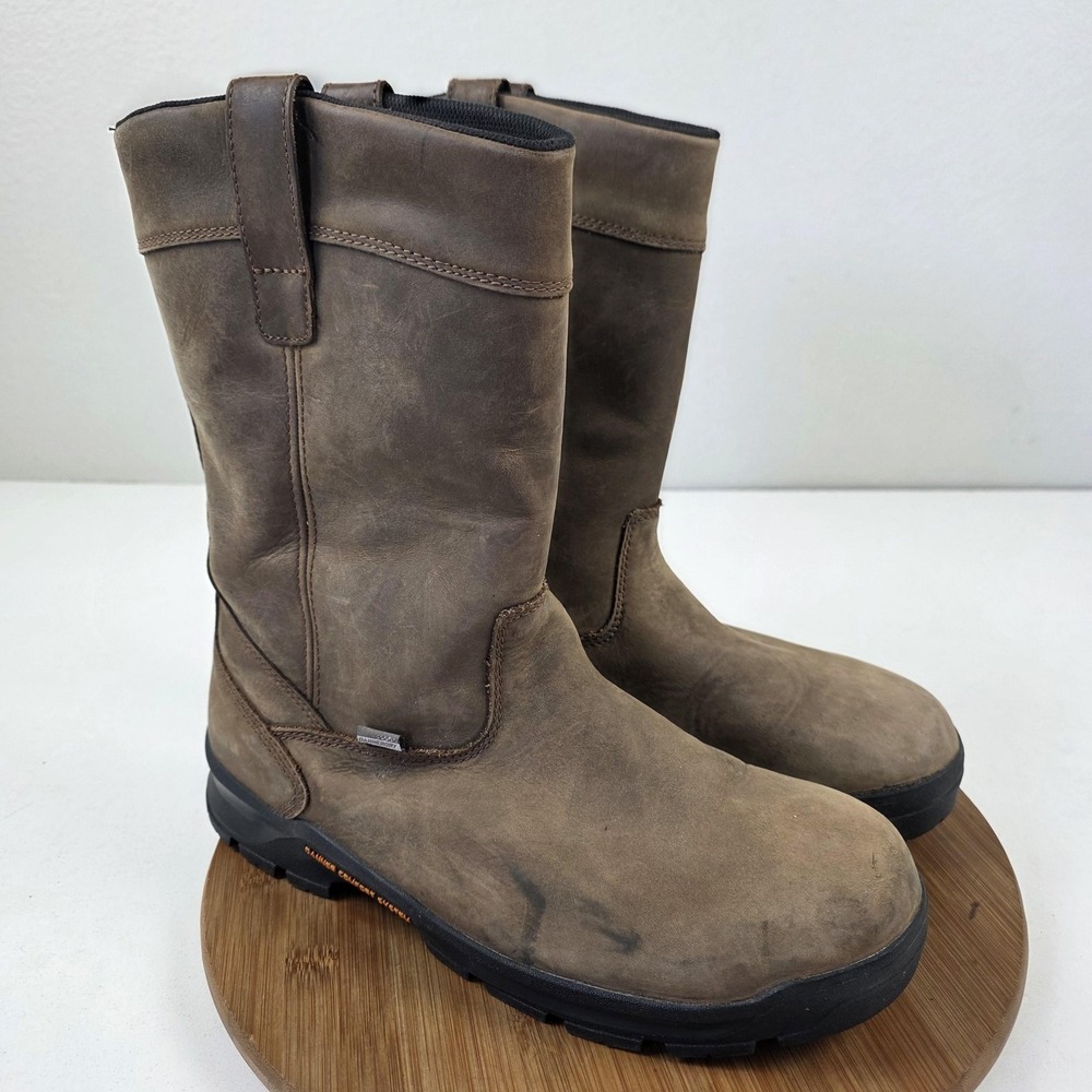 Danner Crafter Wellington Boots Mens Size 11 EE Brown Leather Pull On Work 12453 - Picture 5 of 15